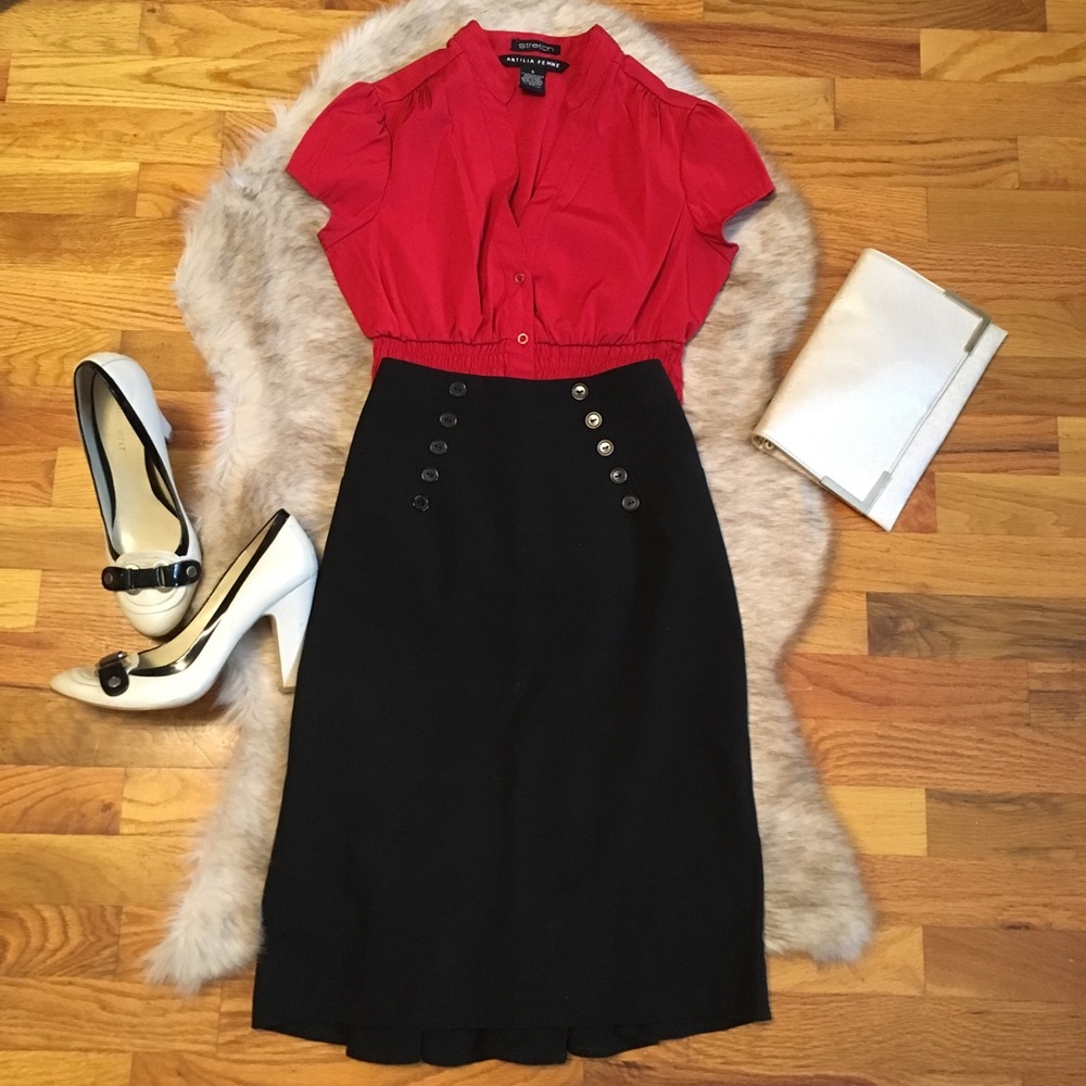 Antilia Femme Ruched Waist Blouse